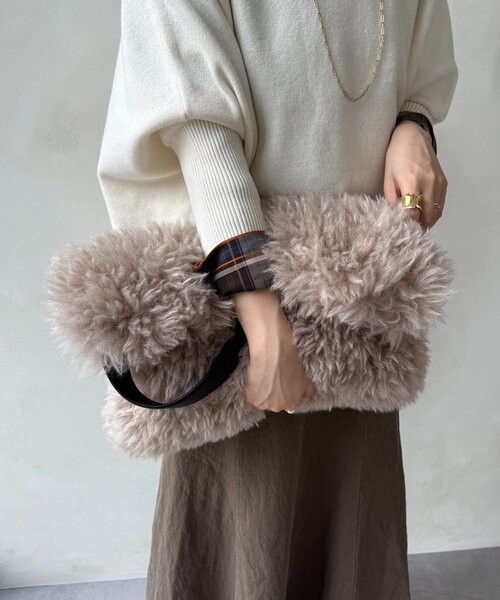 ビッグエコファーバッグ（ショルダーバッグ）｜DouDou（ドゥドゥ）の