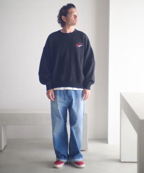 ADAM PATEK(アダムパテック)の「msw1756-archive shaggy crest crewneck ニット(AP2521027)(ニット/セーター・メンズ・ブラック×レッド/ブラック×イエロー・1/2)」の9枚目の写真
