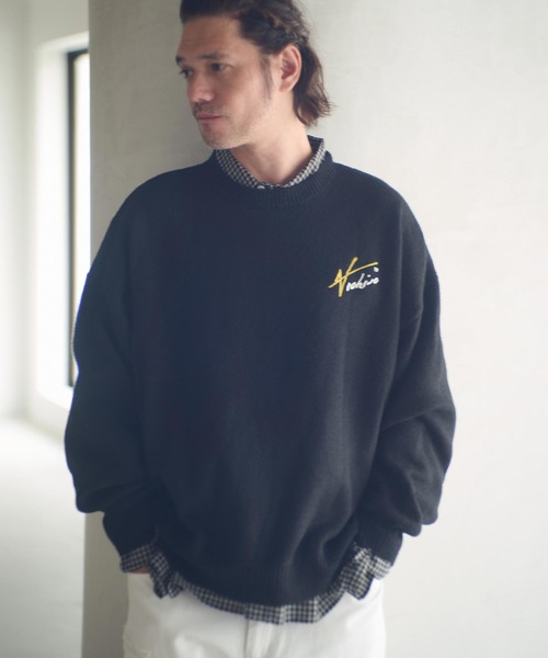 ADAM PATEK(アダムパテック)の「msw1756-archive shaggy crest crewneck ニット(AP2521027)(ニット/セーター・メンズ・ブラック×レッド/ブラック×イエロー・1/2)」の10枚目の写真