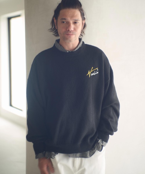 ADAM PATEK(アダムパテック)の「msw1756-archive shaggy crest crewneck ニット(AP2521027)(ニット/セーター・メンズ・ブラック×レッド/ブラック×イエロー・1/2)」の12枚目の写真