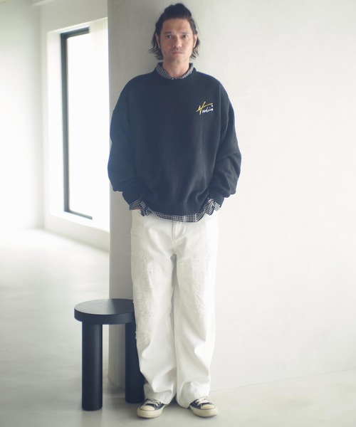 ADAM PATEK(アダムパテック)の「msw1756-archive shaggy crest crewneck ニット(AP2521027)(ニット/セーター・メンズ・ブラック×レッド/ブラック×イエロー・1/2)」の13枚目の写真