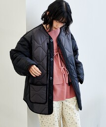 ミユミユたん フリークスストア キルティング コート 黒 FREAK'S STORE（フリークスストア）の「ハイネック リブ キルト