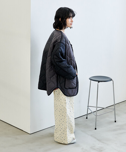 セール】パッチワーク キルトジャケット（ミリタリージャケット