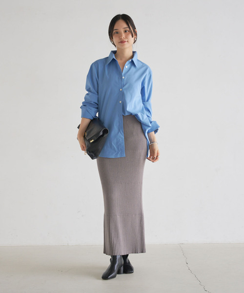 追加/WEB限定カラー》リブニットタイトスカート（スカート）｜NOBLE