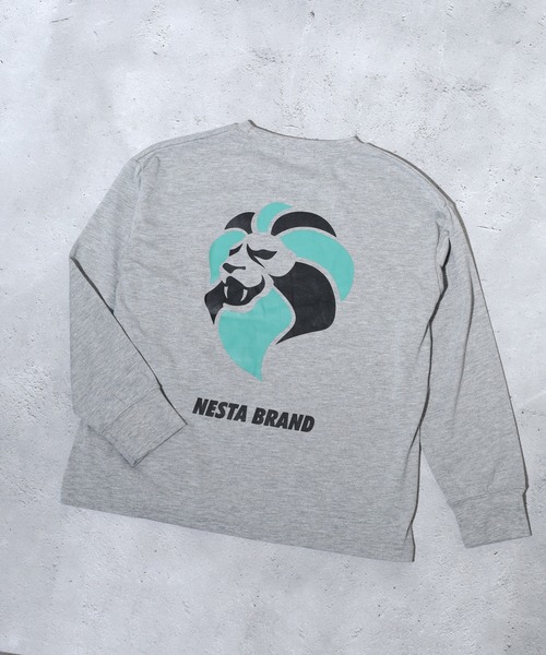 NESTA BRAND(ネスタブランド)の「NESTA ネスタ オーバーロンT KIDS(Tシャツ/カットソー・キッズ・ブラック/ホワイト系1/杢グレー/ダークグリーン/オフホワイト/ブラック系1/チャコール/ネイビー・110/120/130/140/150/160)」の5枚目の写真