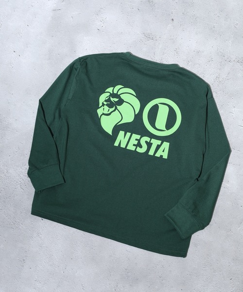 NESTA BRAND(ネスタブランド)の「NESTA ネスタ オーバーロンT KIDS(Tシャツ/カットソー・キッズ・ブラック/ホワイト系1/杢グレー/ダークグリーン/オフホワイト/ブラック系1/チャコール/ネイビー・110/120/130/140/150/160)」の7枚目の写真
