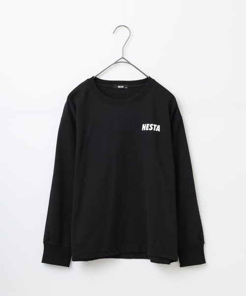 NESTA BRAND(ネスタブランド)の「NESTA ネスタ オーバーロンT KIDS(Tシャツ/カットソー・キッズ・ブラック/ホワイト系1/杢グレー/ダークグリーン/オフホワイト/ブラック系1/チャコール/ネイビー・110/120/130/140/150/160)」の11枚目の写真