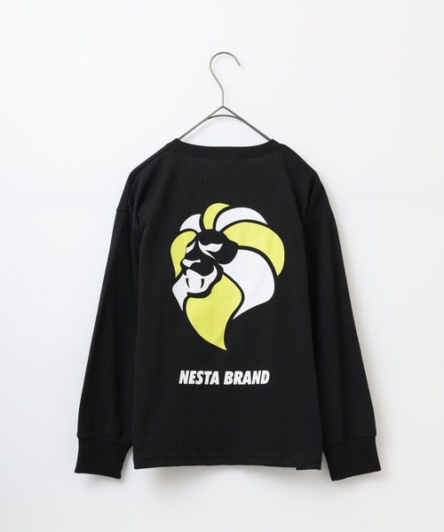 NESTA BRAND(ネスタブランド)の「NESTA ネスタ オーバーロンT KIDS(Tシャツ/カットソー・キッズ・ブラック/ホワイト系1/杢グレー/ダークグリーン/オフホワイト/ブラック系1/チャコール/ネイビー・110/120/130/140/150/160)」の12枚目の写真