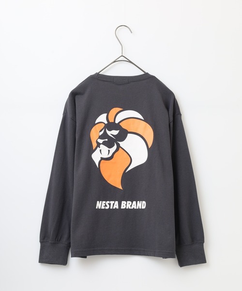 NESTA BRAND(ネスタブランド)の「NESTA ネスタ オーバーロンT KIDS(Tシャツ/カットソー・キッズ・ブラック/ホワイト系1/杢グレー/ダークグリーン/オフホワイト/ブラック系1/チャコール/ネイビー・110/120/130/140/150/160)」の14枚目の写真