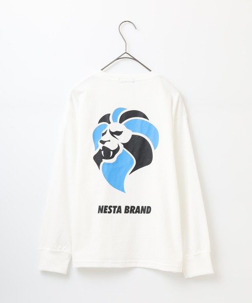 NESTA BRAND(ネスタブランド)の「NESTA ネスタ オーバーロンT KIDS(Tシャツ/カットソー・キッズ・ブラック/ホワイト系1/杢グレー/ダークグリーン/オフホワイト/ブラック系1/チャコール/ネイビー・110/120/130/140/150/160)」の10枚目の写真