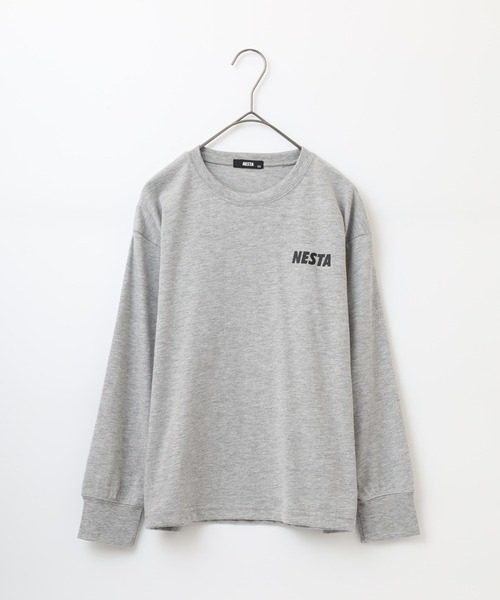 NESTA BRAND(ネスタブランド)の「NESTA ネスタ オーバーロンT KIDS(Tシャツ/カットソー・キッズ・ブラック/ホワイト系1/杢グレー/ダークグリーン/オフホワイト/ブラック系1/チャコール/ネイビー・110/120/130/140/150/160)」の15枚目の写真