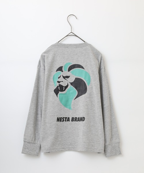 NESTA BRAND(ネスタブランド)の「NESTA ネスタ オーバーロンT KIDS(Tシャツ/カットソー・キッズ・ブラック/ホワイト系1/杢グレー/ダークグリーン/オフホワイト/ブラック系1/チャコール/ネイビー・110/120/130/140/150/160)」の19枚目の写真