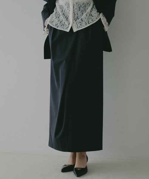 A part by（アパートバイ）の「【セットアップ対応】ハンサムタイトスカート（スカート・レディース・チャコールグレー/ベージュ系その他・SMALL/MEDIUM）」の2枚目の写真