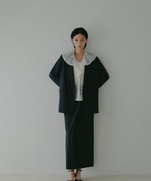 A part by（アパートバイ）の「【セットアップ対応】ハンサムタイトスカート（スカート・レディース・チャコールグレー/ベージュ系その他・SMALL/MEDIUM）」の4枚目の写真