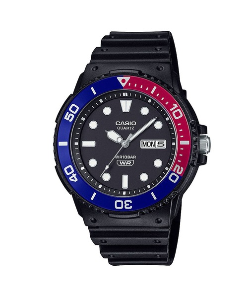 CASIO(カシオ)の「CASIO Collection / MRW-230HJ-1E2JF(アナログ腕時計・メンズ・ブラック×ブルー・FREE)」の1枚目の写真