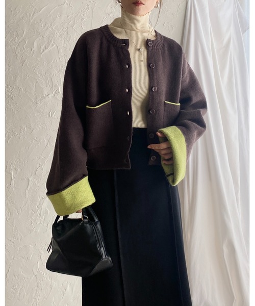 She's Closet（シーズクローゼット）の「長袖タイトハイネックリブニットトップス（ニット/セーター・レディース・レッド/ブラウン/アイボリー/ブラック/グレー/セージグリーン・FREE）」の17枚目の写真