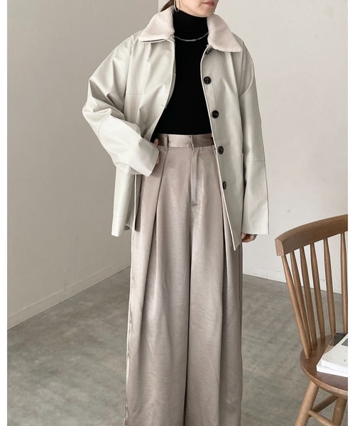 She's Closet（シーズクローゼット）の「長袖タイトハイネックリブニットトップス（ニット/セーター・レディース・レッド/ブラウン/アイボリー/ブラック/グレー/セージグリーン・FREE）」の7枚目の写真