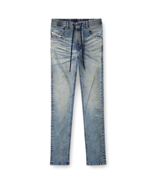 DIESEL（ディーゼル）の「メンズ デニムパンツ レギュラーフィットジョグジーンズ 2032 D-KROOLEY-B JOGG（デニムパンツ・メンズ・インディゴブルー・28inch/26inch/32inch/36inch/30inch/34inch）」の4枚目の写真
