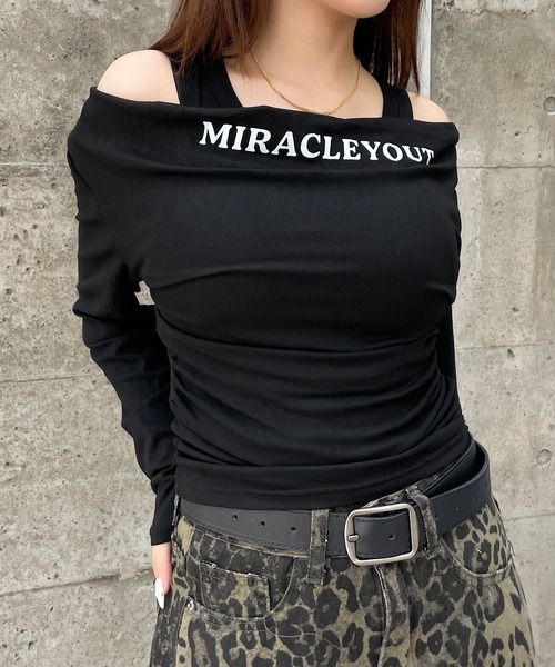 ROGER AND RAW（ロジャーアンドロウ）の「【インナーSET】プリントドレープロンT　ロングスリーブTシャツ（Tシャツ/カットソー・レディース・カーキ/ブラック/ホワイト/グレー・FREE）」の6枚目の写真