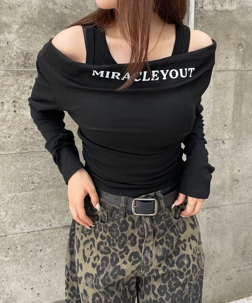 ROGER AND RAW（ロジャーアンドロウ）の「【インナーSET】プリントドレープロンT　ロングスリーブTシャツ（Tシャツ/カットソー・レディース・カーキ/ブラック/ホワイト/グレー・FREE）」の7枚目の写真