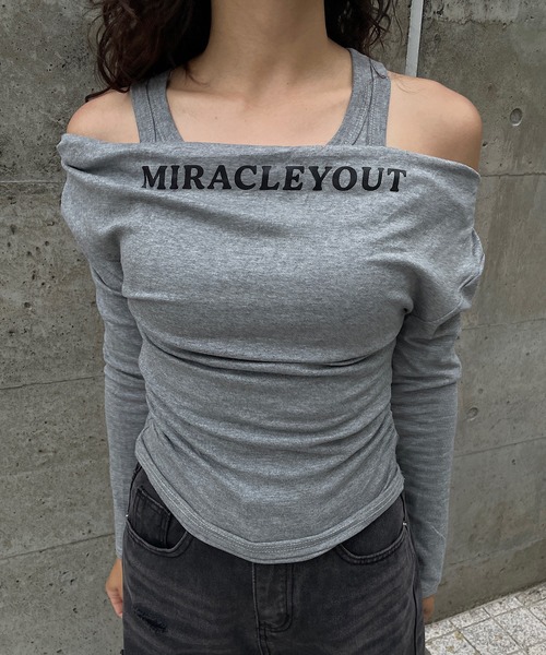 ROGER AND RAW（ロジャーアンドロウ）の「【インナーSET】プリントドレープロンT　ロングスリーブTシャツ（Tシャツ/カットソー・レディース・カーキ/ブラック/ホワイト/グレー・FREE）」の18枚目の写真