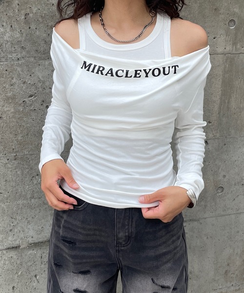 ROGER AND RAW（ロジャーアンドロウ）の「【インナーSET】プリントドレープロンT　ロングスリーブTシャツ（Tシャツ/カットソー・レディース・カーキ/ブラック/ホワイト/グレー・FREE）」の19枚目の写真