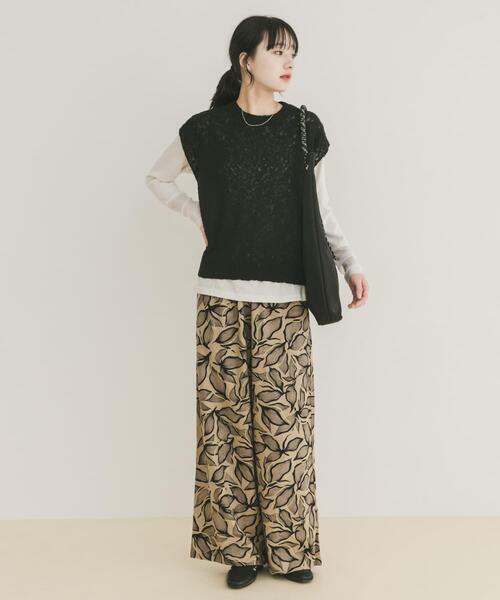 ITEMS URBANRESEARCH(アイテムズ アーバンリサーチ)の「ゴムヤーンニットベスト(ベスト・レディース・ブラック/ブルー/ベージュ・FREE)」の8枚目の写真