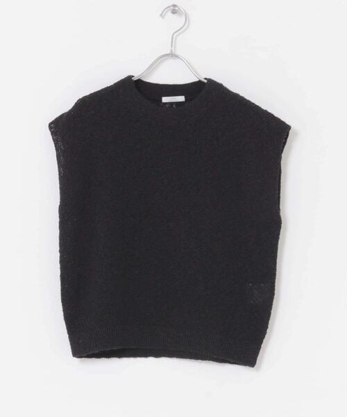 ITEMS URBANRESEARCH(アイテムズ アーバンリサーチ)の「ゴムヤーンニットベスト(ベスト・レディース・ブラック/ブルー/ベージュ・FREE)」の9枚目の写真