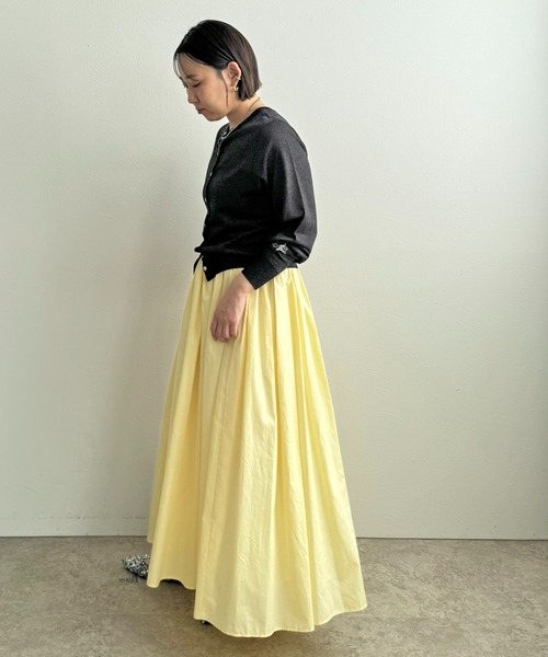 LHELBIE（レルビエ）の「コットンブロードボリュームスカート（スカート・レディース・ピンク/イエロー/ブラック/オフホワイト/ブルー/テラコッタ・M）」の21枚目の写真