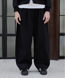Regen Glanz([QOc)curve design tuck sweatpants/J[ufUC^bNXEFbgpc(XEFbgpc)
