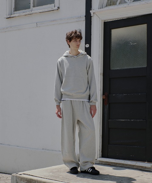 Regen Glanz（レーゲングランツ）の「curve design tuck sweatpants/カーブデザインタックスウェットパンツ（スウェットパンツ・メンズ・ブラック/グレー・MEDIUM/SMALL/LARGE）」の10枚目の写真