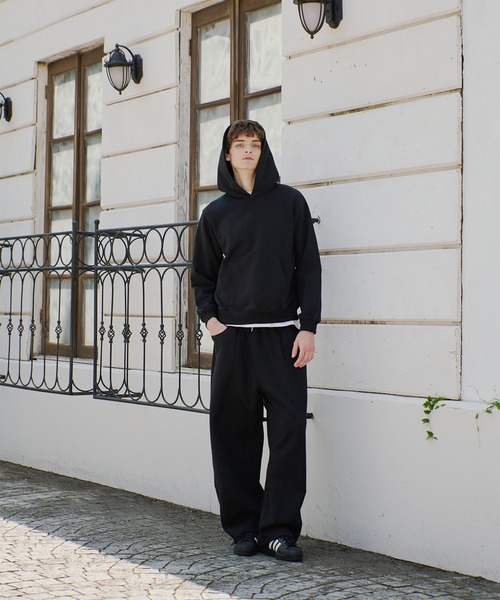 Regen Glanz（レーゲングランツ）の「curve design tuck sweatpants/カーブデザインタックスウェットパンツ（スウェットパンツ・メンズ・ブラック/グレー・MEDIUM/SMALL/LARGE）」の22枚目の写真