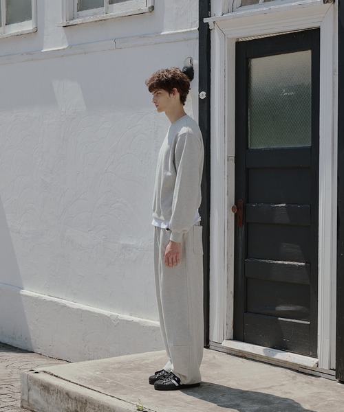 セール】curve design tuck sweatpants/カーブデザインタック