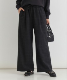 Right-on | 【HONEYSUCKLE ROSE】【｢楽｣して｢ちゃんと見え｣が一番使える！】無地見えTRチェックイージーパンツ(ウエストゴム・ストレッチ・秋カラー・体型を拾いにくい)(その他パンツ)