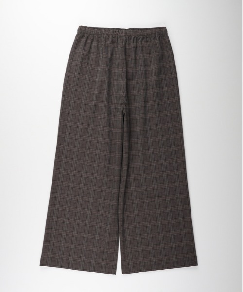 Right-on（ライトオン）の「【HONEYSUCKLE ROSE】【｢楽｣して｢ちゃんと見え｣が一番使える！】無地見えTRチェックイージーパンツ(ウエストゴム・ストレッチ・秋カラー・体型を拾いにくい)（その他パンツ・レディース・ダークグレー/ブラウン・M/L/S）」の5枚目の写真