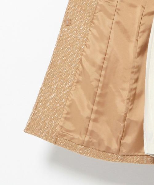 Jewel Changes（ジュエルチェンジズ）の「〓 ★JOC ツイード 袖ファー付き ノーカラーコート 2（その他アウター・レディース・ブラウン/ブラック・36/38）」の12枚目の写真