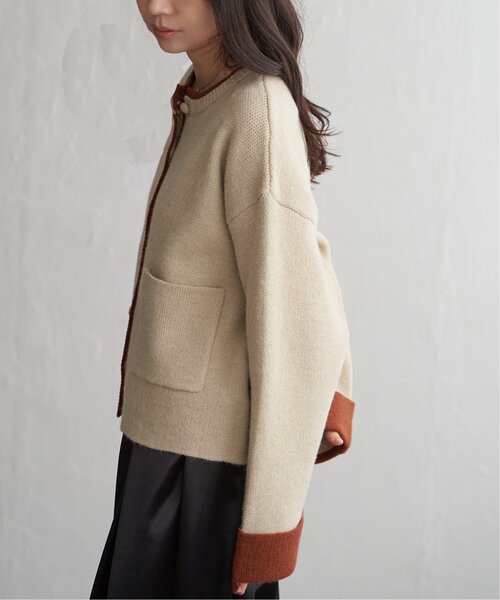 VENCEEXCHANGE（ヴァンスエクスチェンジ）の「アルパカタッチ配色カーディガン（カーディガン/ボレロ・レディース・アイボリー/ブラウン/チャコール・FREE）」の19枚目の写真