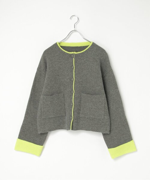 VENCEEXCHANGE（ヴァンスエクスチェンジ）の「アルパカタッチ配色カーディガン（カーディガン/ボレロ・レディース・アイボリー/ブラウン/チャコール・FREE）」の11枚目の写真