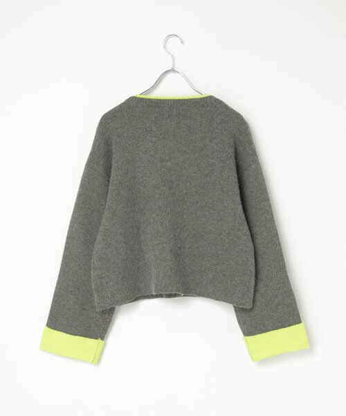 VENCEEXCHANGE（ヴァンスエクスチェンジ）の「アルパカタッチ配色カーディガン（カーディガン/ボレロ・レディース・アイボリー/ブラウン/チャコール・FREE）」の10枚目の写真