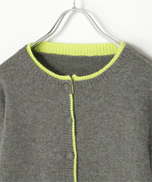 VENCEEXCHANGE（ヴァンスエクスチェンジ）の「アルパカタッチ配色カーディガン（カーディガン/ボレロ・レディース・アイボリー/ブラウン/チャコール・FREE）」の6枚目の写真