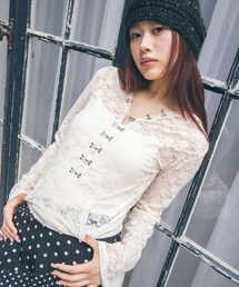 lace chain hoodie / レースチェーンフーディ
