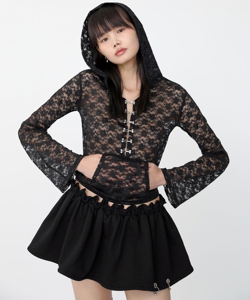 lace chain hoodie / レースチェーンフーディ（パーカー）｜Heart