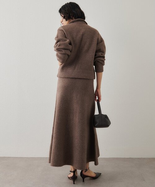 Whim Gazette（ウィムガゼット）の「ニットブルゾン（ブルゾン・レディース・モカ/グレー・FREE）」の7枚目の写真