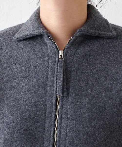 Whim Gazette（ウィムガゼット）の「ニットブルゾン（ブルゾン・レディース・モカ/グレー・FREE）」の18枚目の写真