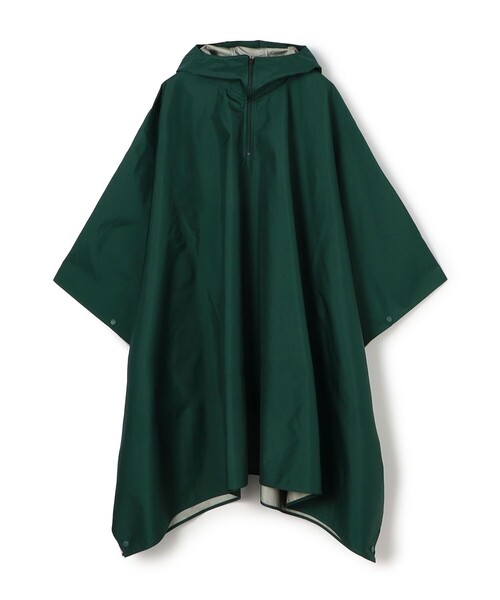 TOMORROWLAND HOME(トゥモローランドホーム)の「KEIMEN poncho(ポンチョ・レディース・ブラック/グリーン/キャメル・L/M)」の1枚目の写真