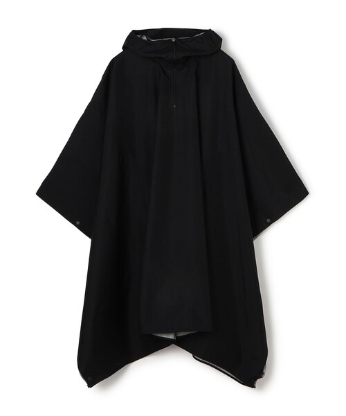 TOMORROWLAND HOME(トゥモローランドホーム)の「KEIMEN poncho(ポンチョ・レディース・ブラック/グリーン/キャメル・L/M)」の2枚目の写真
