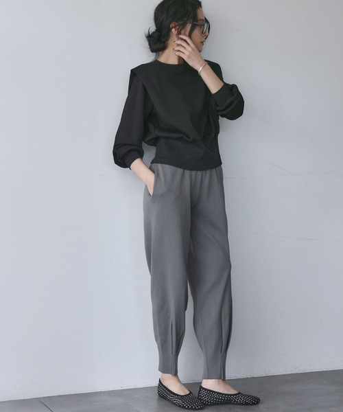 ELFRANK(エルフランク)の「ニット ジョガーパンツ(その他パンツ・レディース・グレー/オフホワイト/ブラック・L/M)」の10枚目の写真