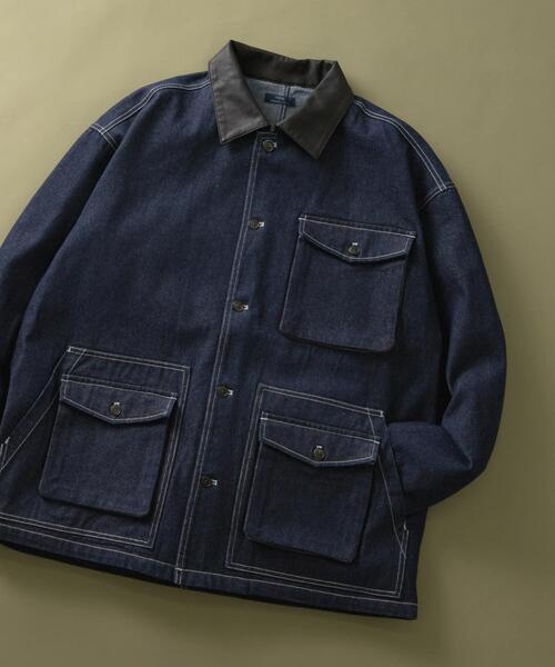 ITEMS URBANRESEARCH(アイテムズ アーバンリサーチ)の「カバーオールジャケット(カバーオール・メンズ・ネイビー/ベージュ/ブラック/オリーブ/バーガンディー・MEDIUM/LARGE)」の4枚目の写真