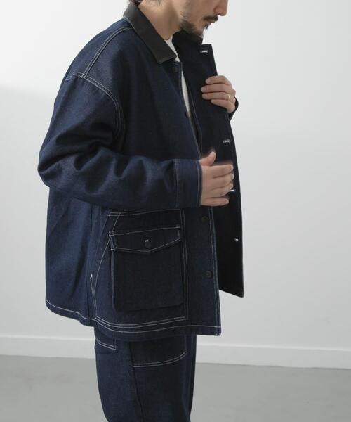 ITEMS URBANRESEARCH(アイテムズ アーバンリサーチ)の「カバーオールジャケット(カバーオール・メンズ・ネイビー/ベージュ/ブラック/オリーブ/バーガンディー・MEDIUM/LARGE)」の9枚目の写真