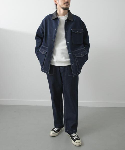 ITEMS URBANRESEARCH(アイテムズ アーバンリサーチ)の「カバーオールジャケット(カバーオール・メンズ・ネイビー/ベージュ/ブラック/オリーブ/バーガンディー・MEDIUM/LARGE)」の10枚目の写真